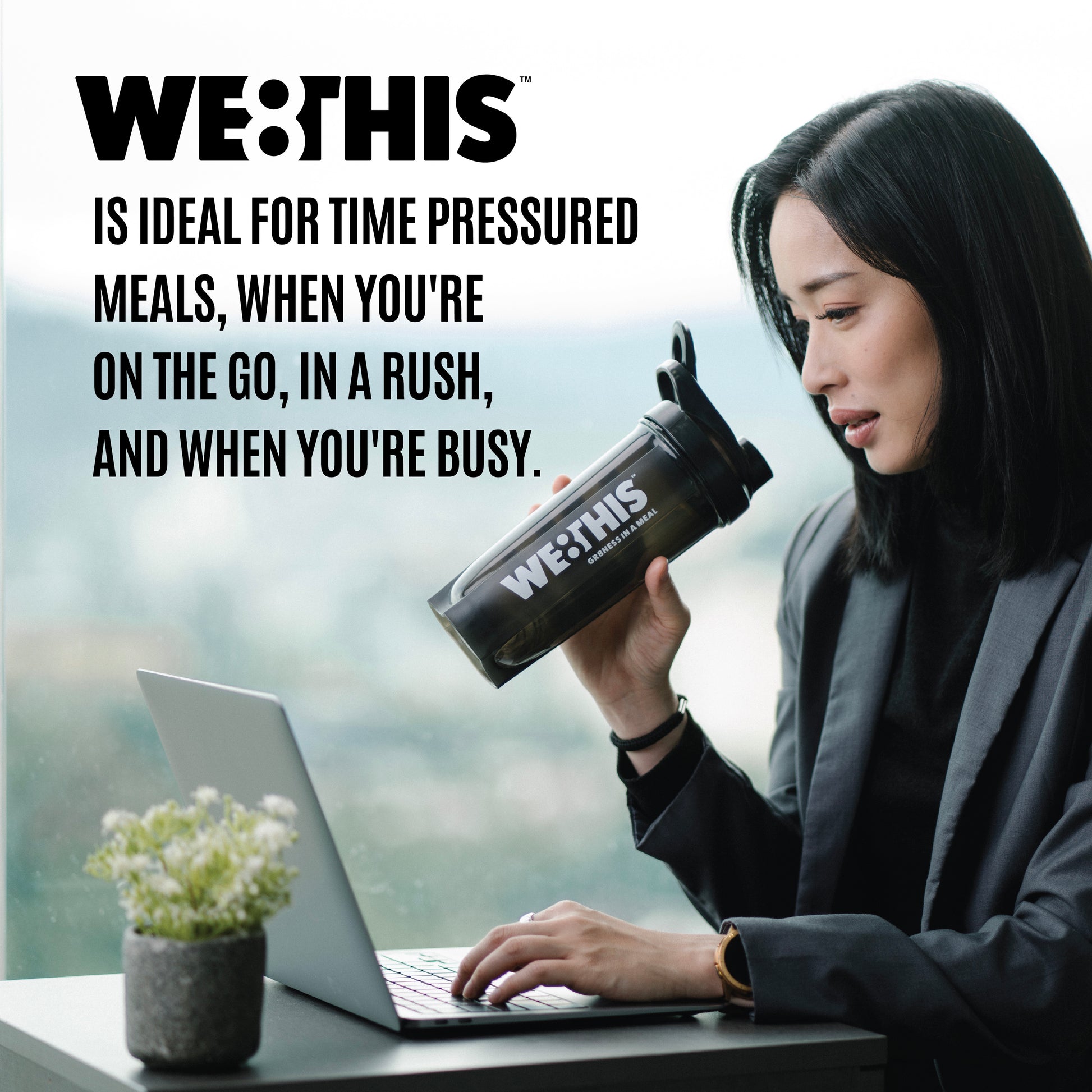 Caption: WE8THIS is idea for time-pressured meals, when you're on the go, in a rush, and when you're busy