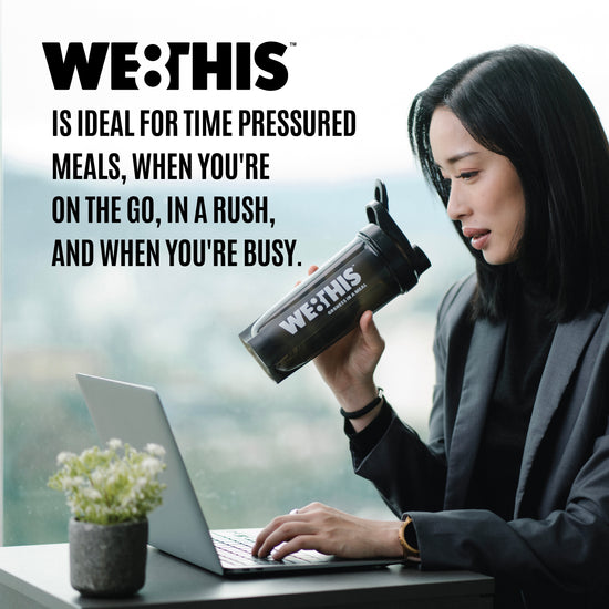 Caption: WE8THIS is idea for time-pressured meals, when you're on the go, in a rush, and when you're busy